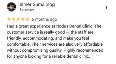 Original Google Maps review by elmer Sumalinog