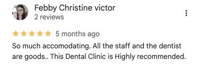 Original Google Maps review by Febby Christine victor