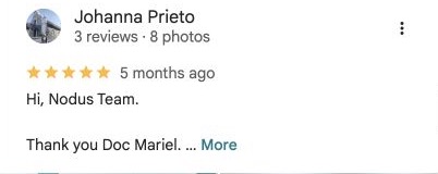 Original Google Maps review by Johanna Prieto