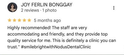 Original Google Maps review by JOY FERLIN BONGGAY