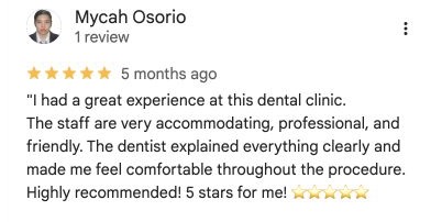 Original Google Maps review by Mycah Osorio