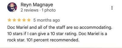 Original Google Maps review by Reyn Magnaye
